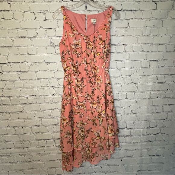 Floral Asymmetrical Dress - Picture 2 of 8